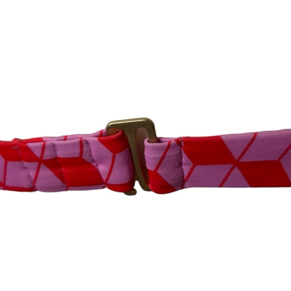 JESSICA SIMPSON women’s pink geometric shapes underwire bikini swim top sz L NWT - Picture 4 of 7